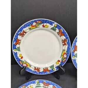 Royal Heritage Collection Christmas Time 7 1/2" Salad Plates Set of 4